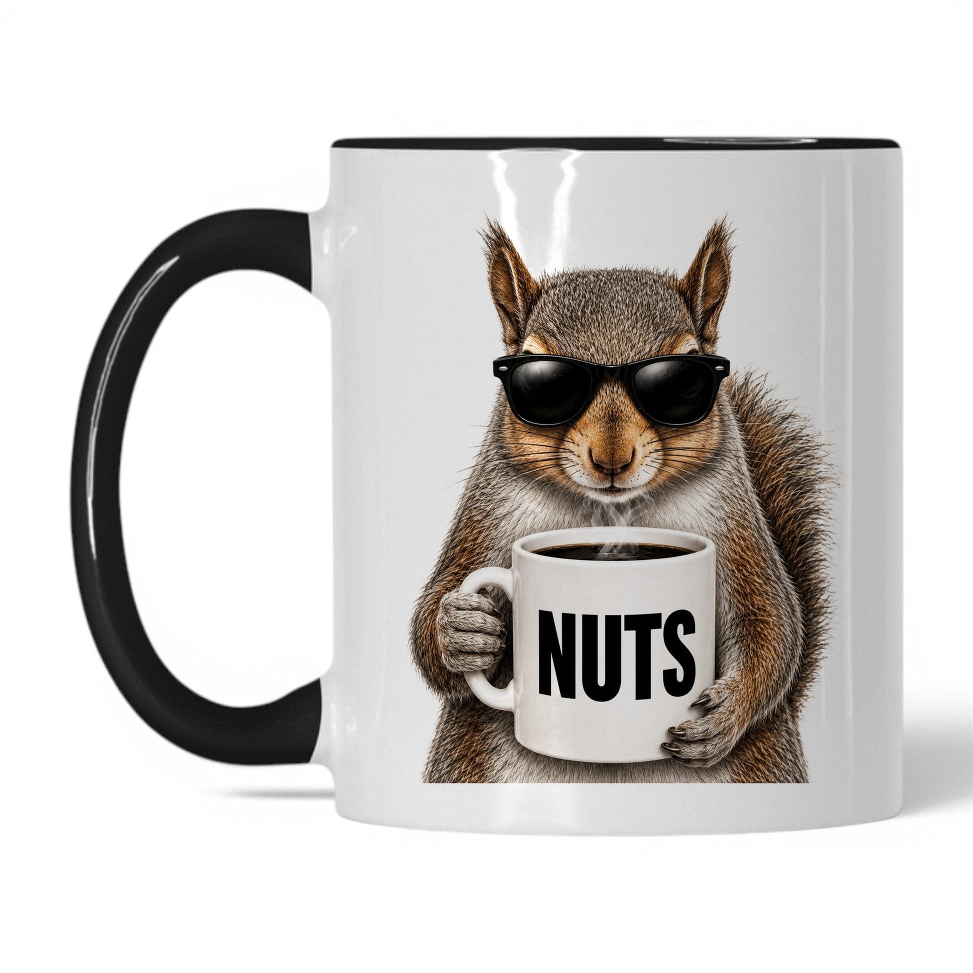 Squirrel Nuts coffee mug — 11oz White Black