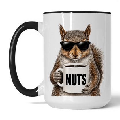 Squirrel Nuts coffee mug — 15oz White Black