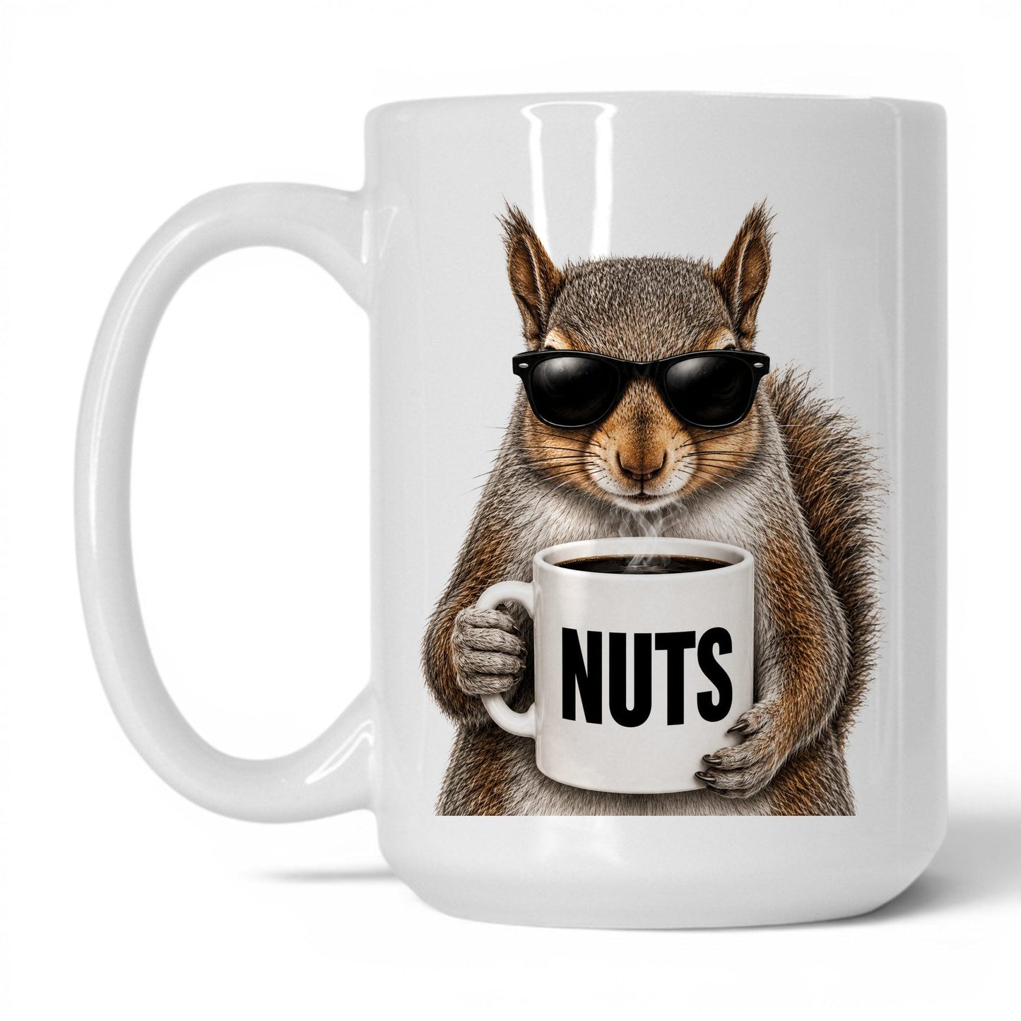 Squirrel Nuts coffee mug — 15oz White