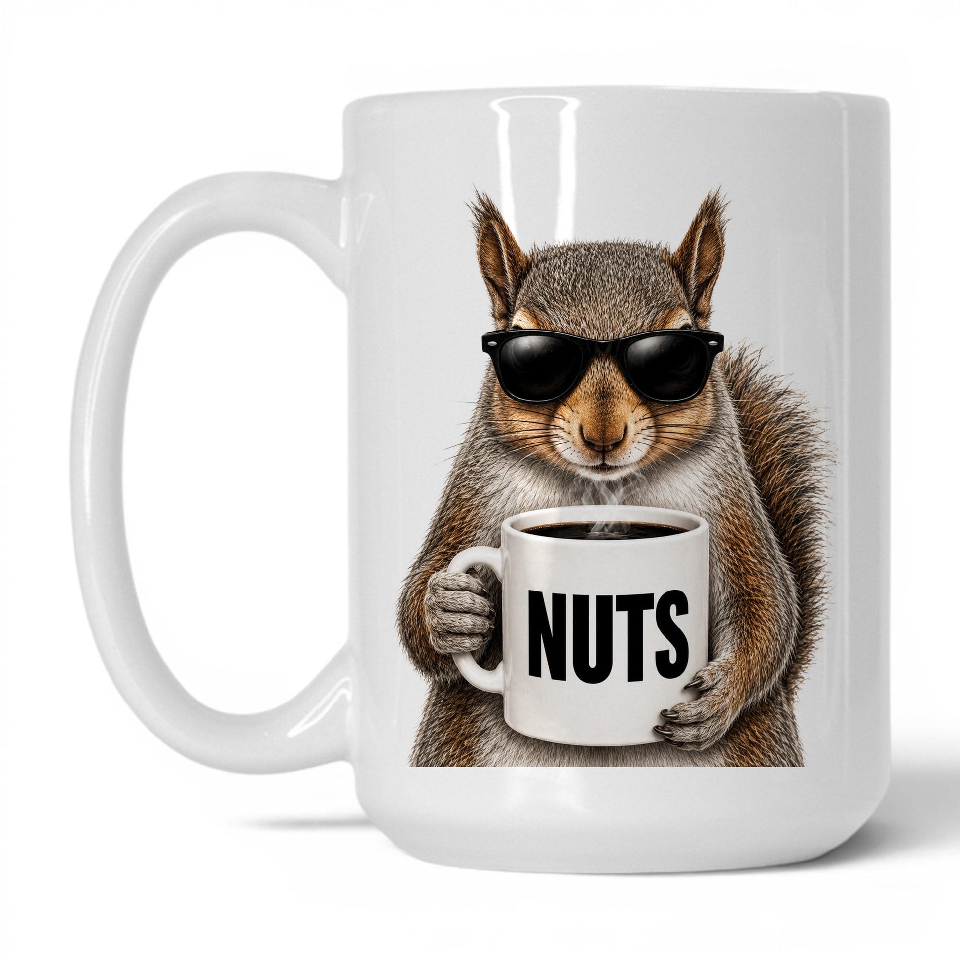 Squirrel Nuts coffee mug — 15oz White