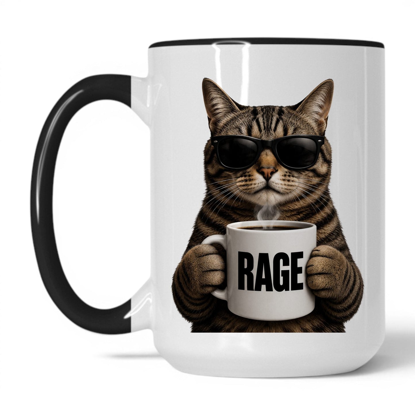 Tabby Cat Rage coffee mug