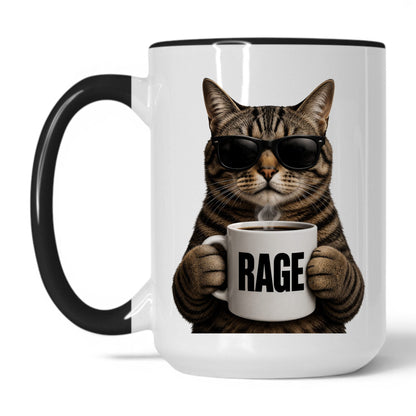 Tabby Cat Rage coffee mug