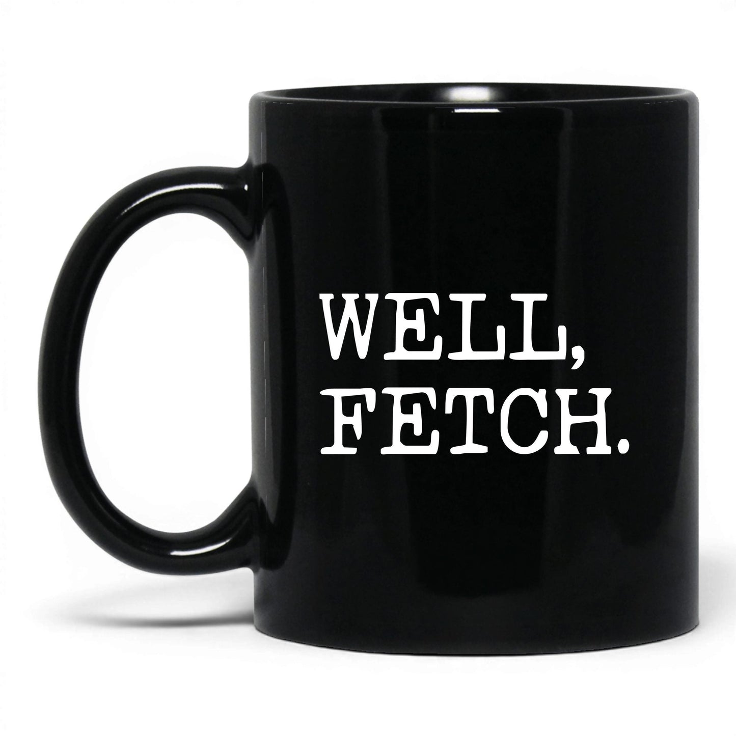 Well Fetch 11oz black coffee mug