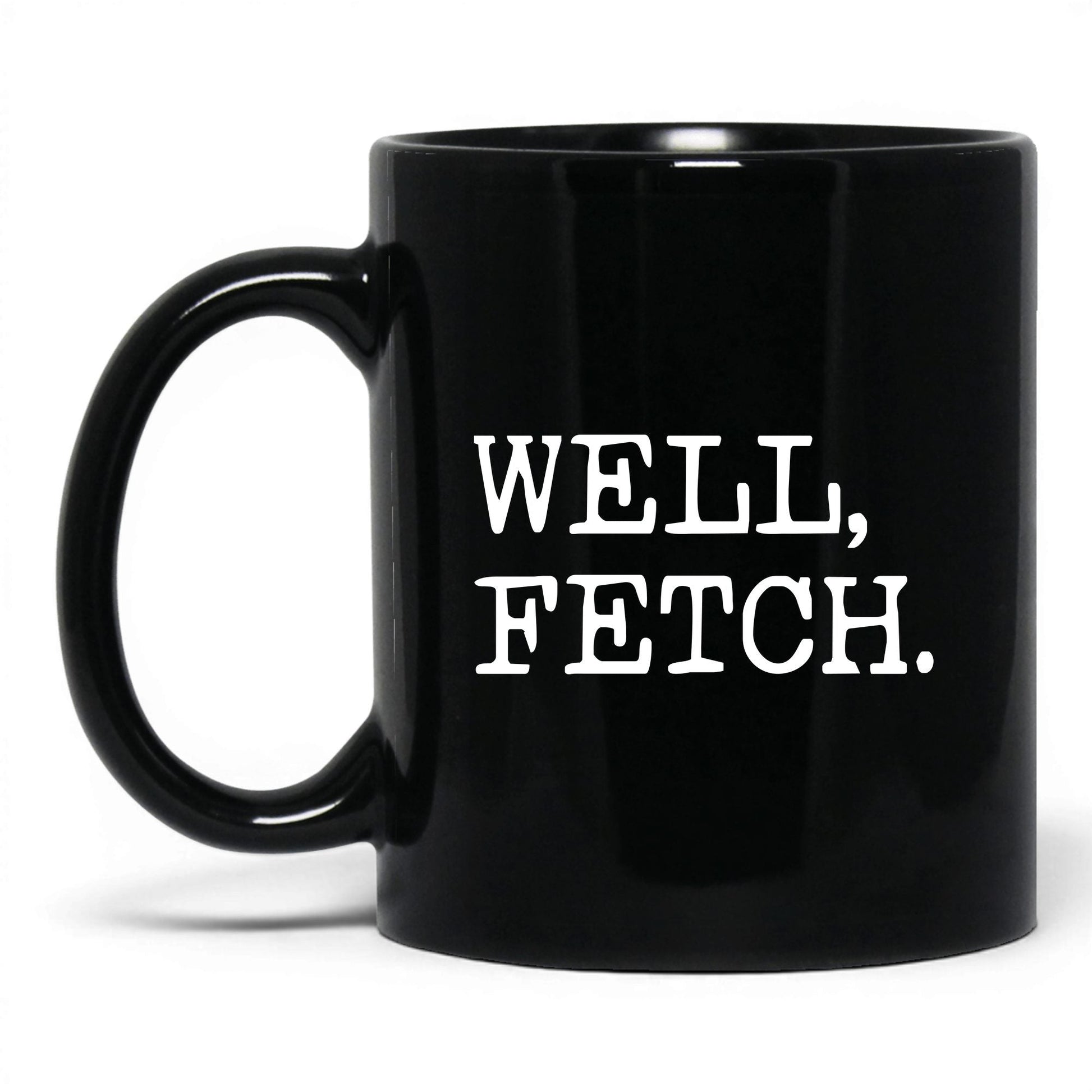 Well Fetch 11oz black coffee mug
