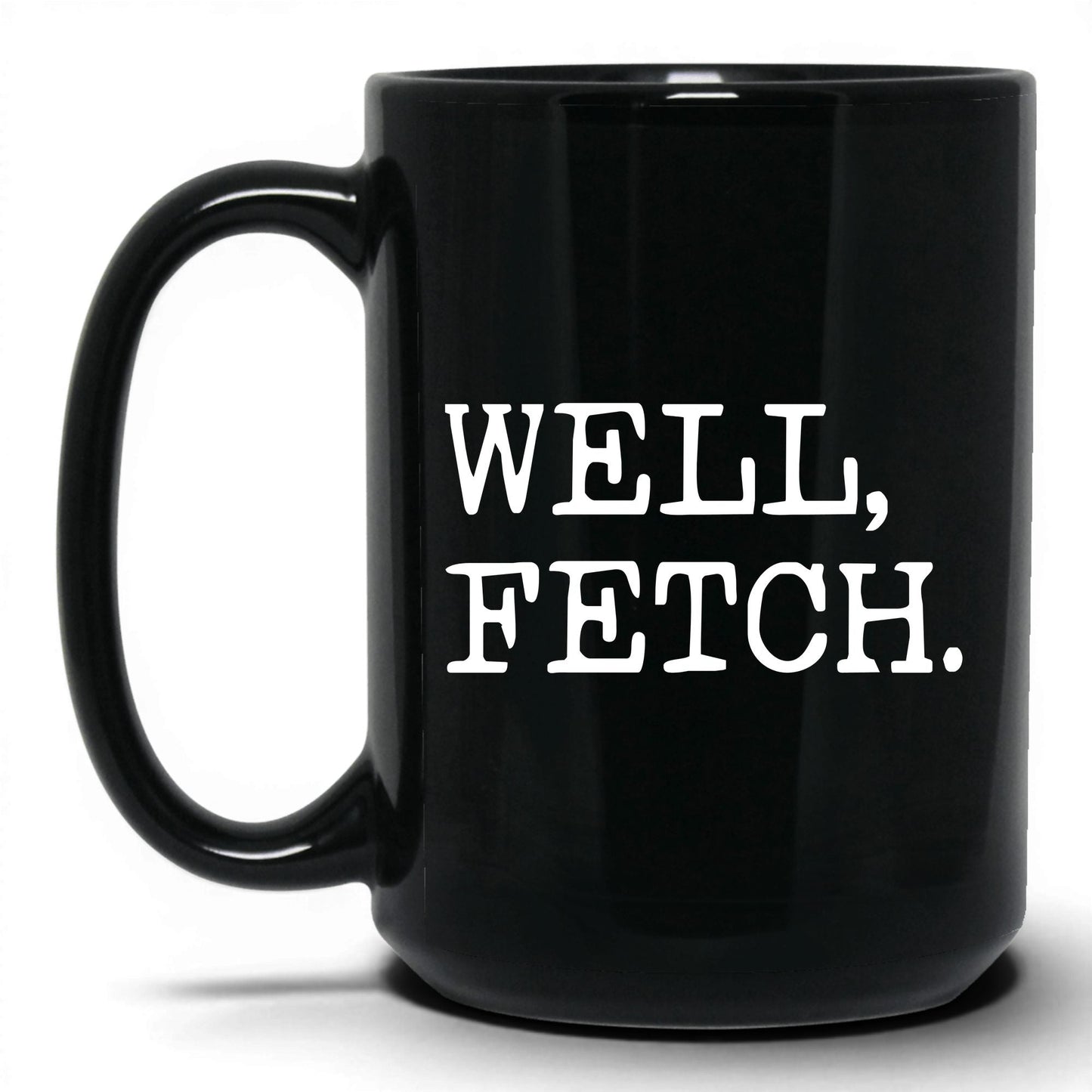 Well Fetch 15oz black coffee mug