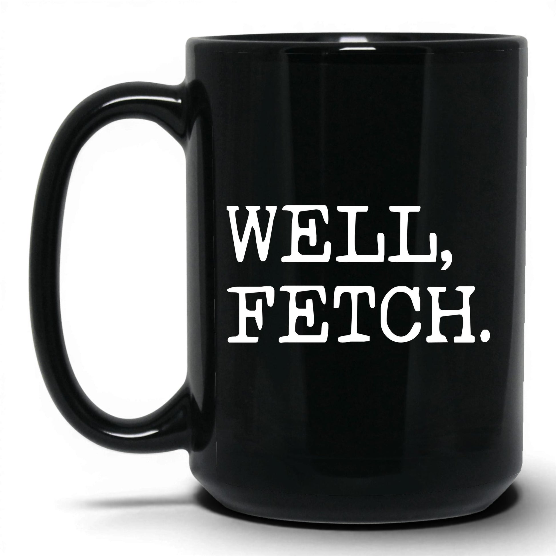Well Fetch 15oz black coffee mug