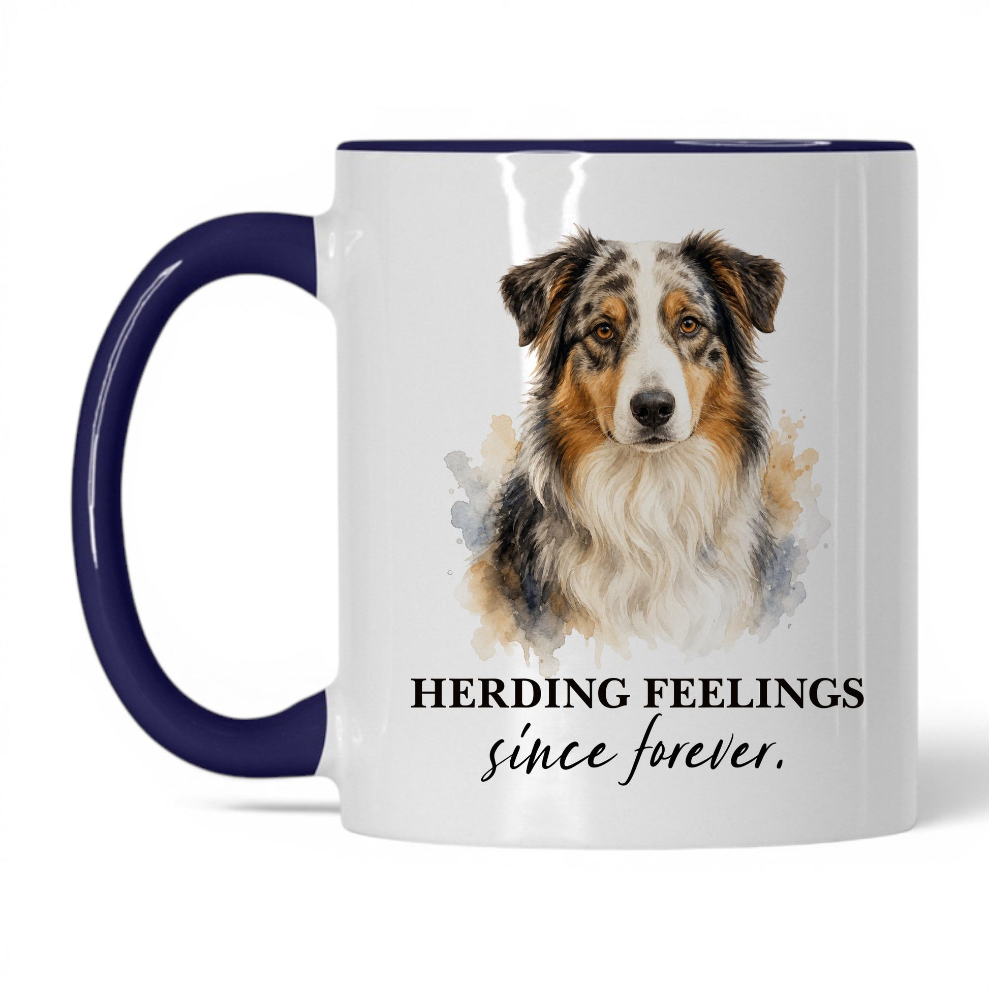Herding Feelings Since Forever — 11oz White Midnight Blue coffee mug