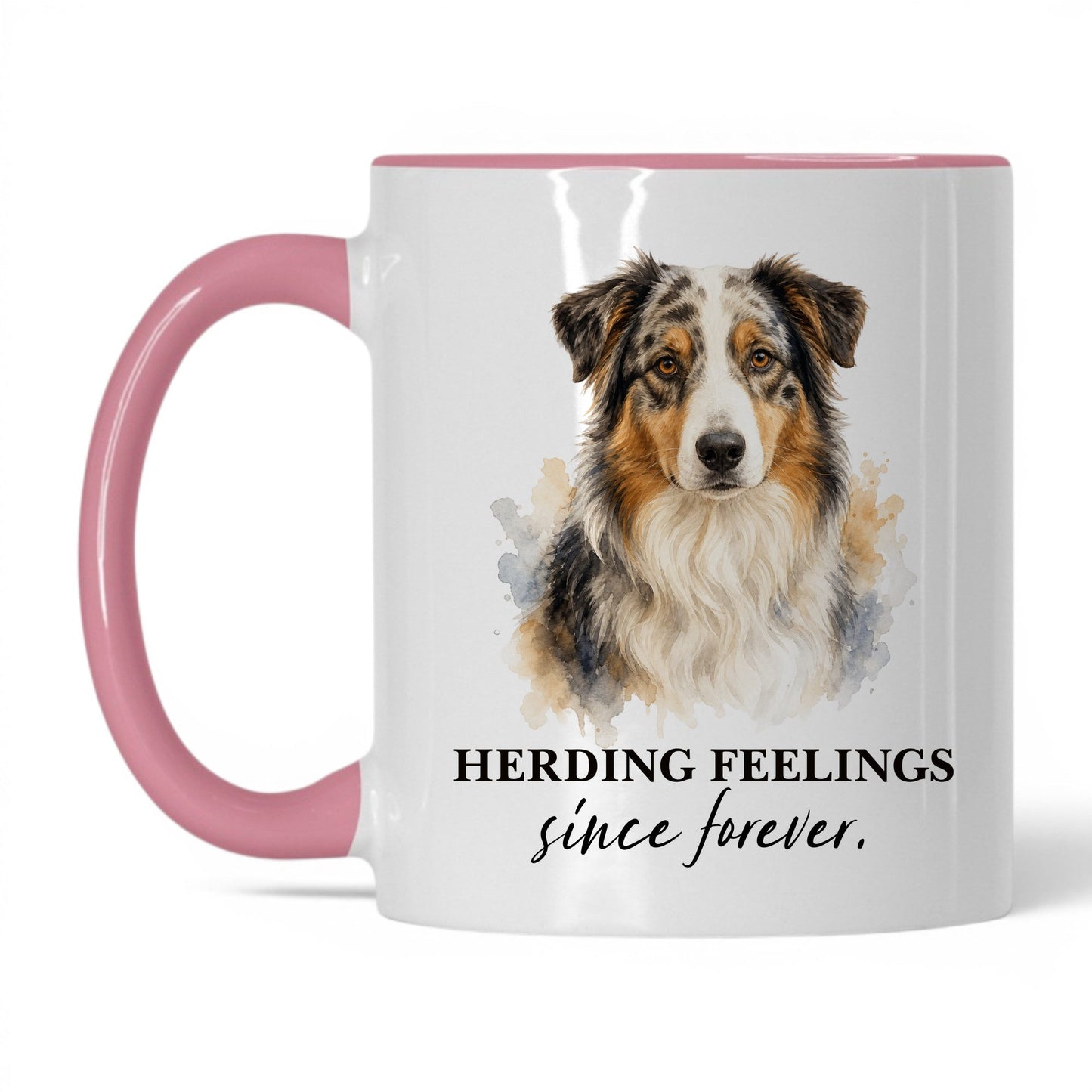 Herding Feelings Since Forever — 11oz White Pink coffee mug