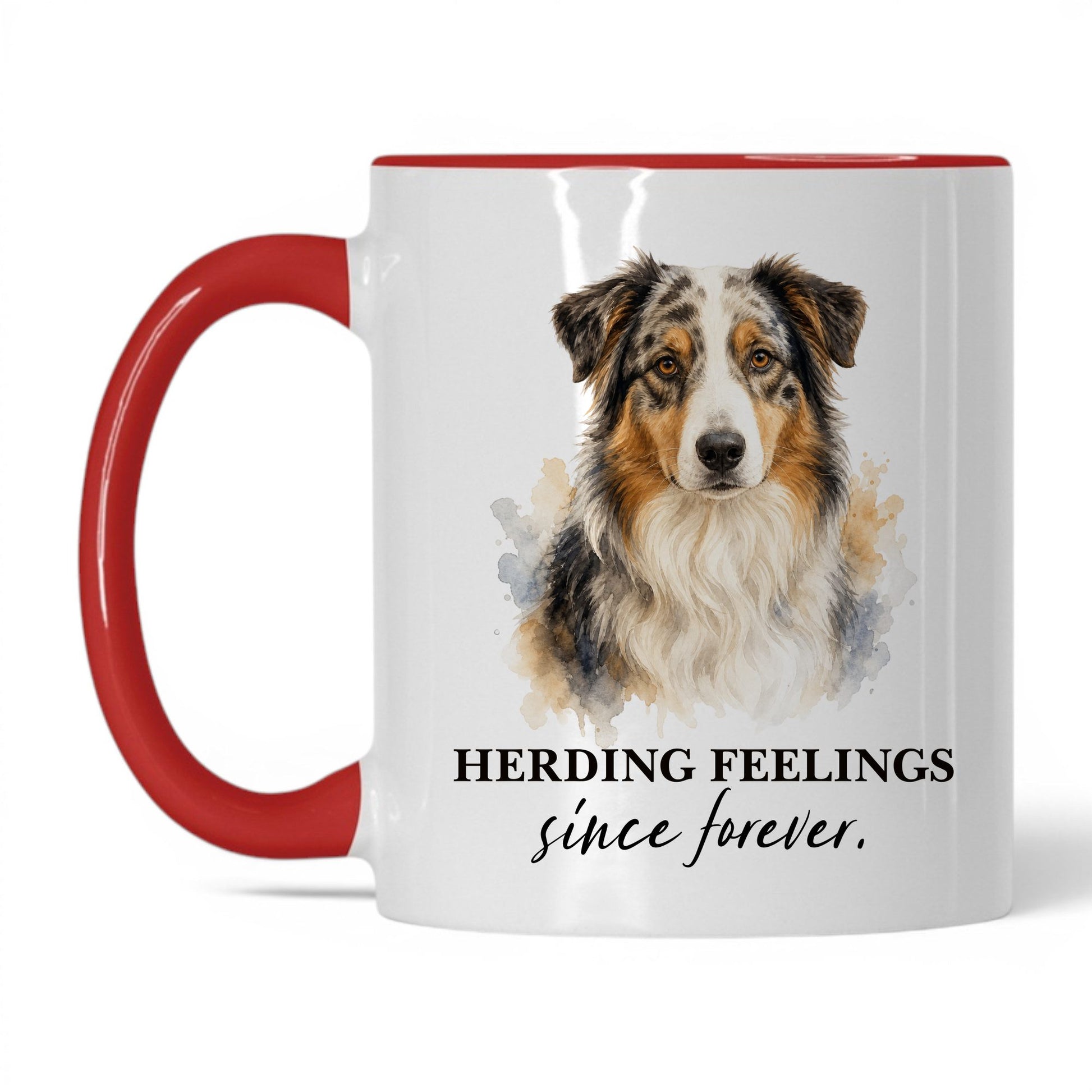 Herding Feelings Since Forever — 11oz White Red coffee mug