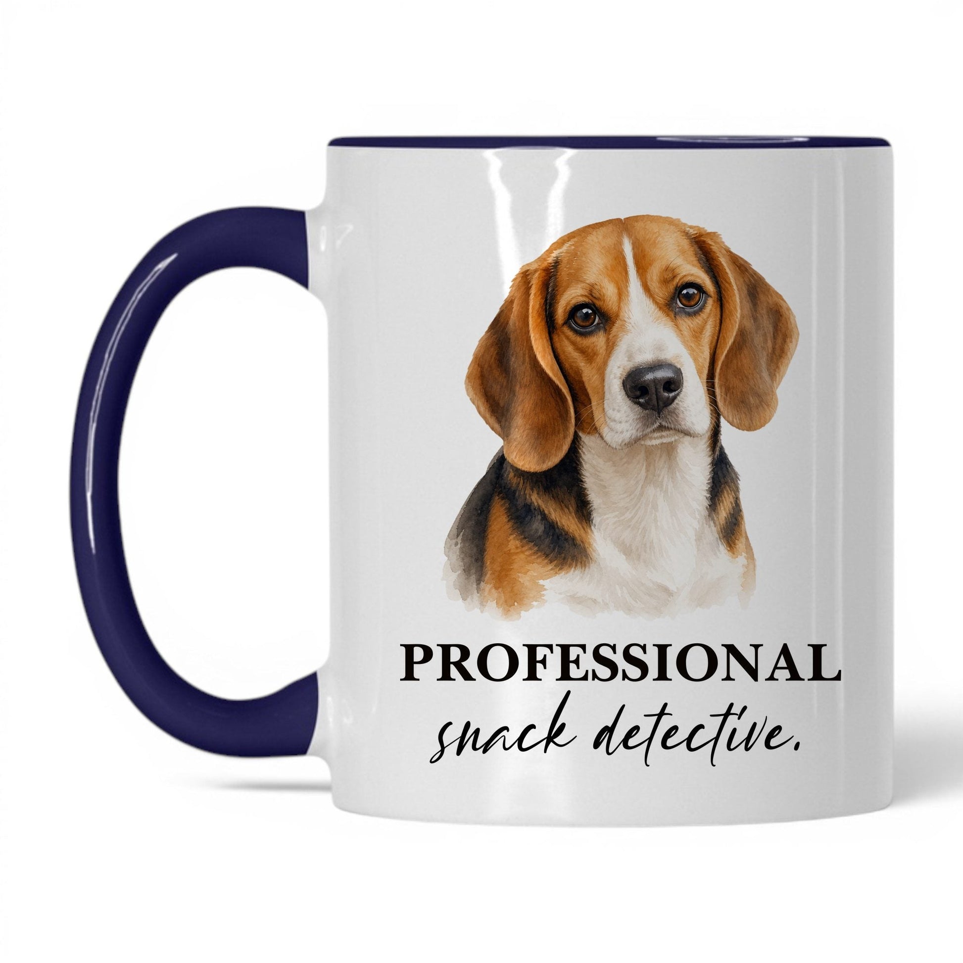 Professional Snack Detective — 11oz White Midnight Blue coffee mug