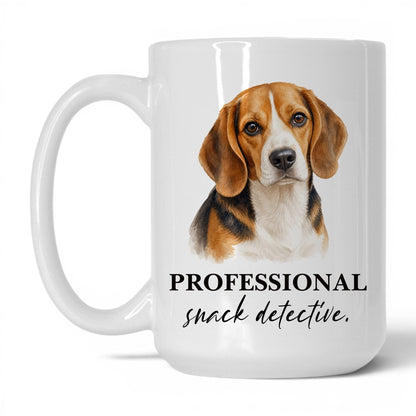 Professional Snack Detective — 15oz White coffee mug