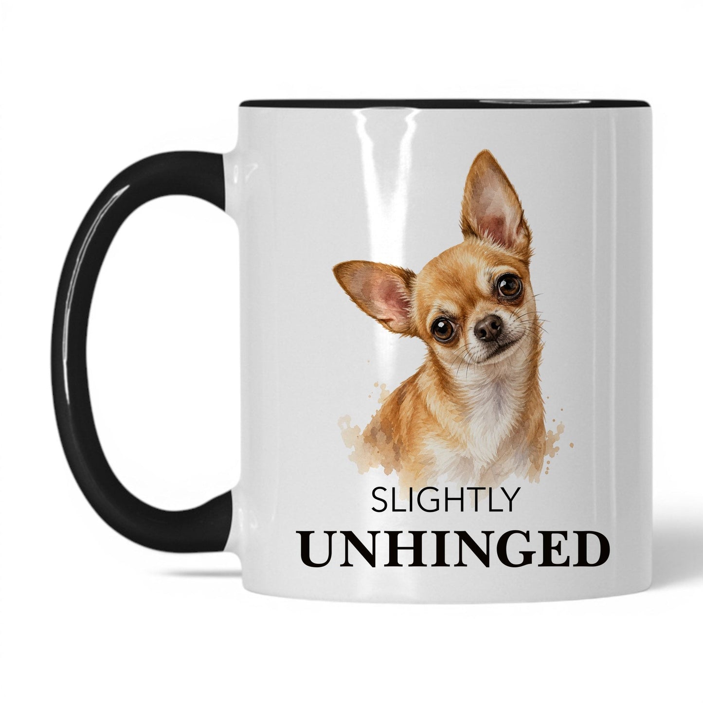 Slightly Unhinged — 11oz White Black coffee mug