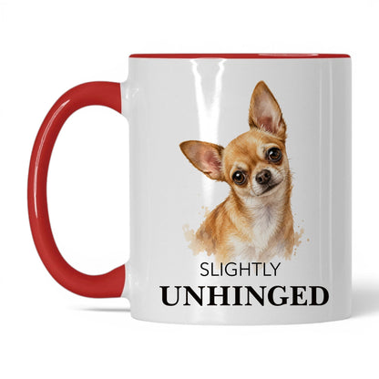 Slightly Unhinged — 11oz White Red coffee mug