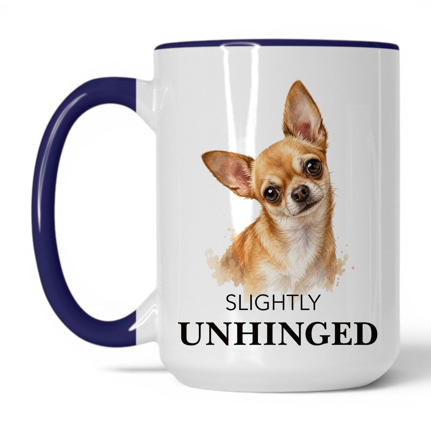 Slightly Unhinged — 15oz White Midnight Blue coffee mug