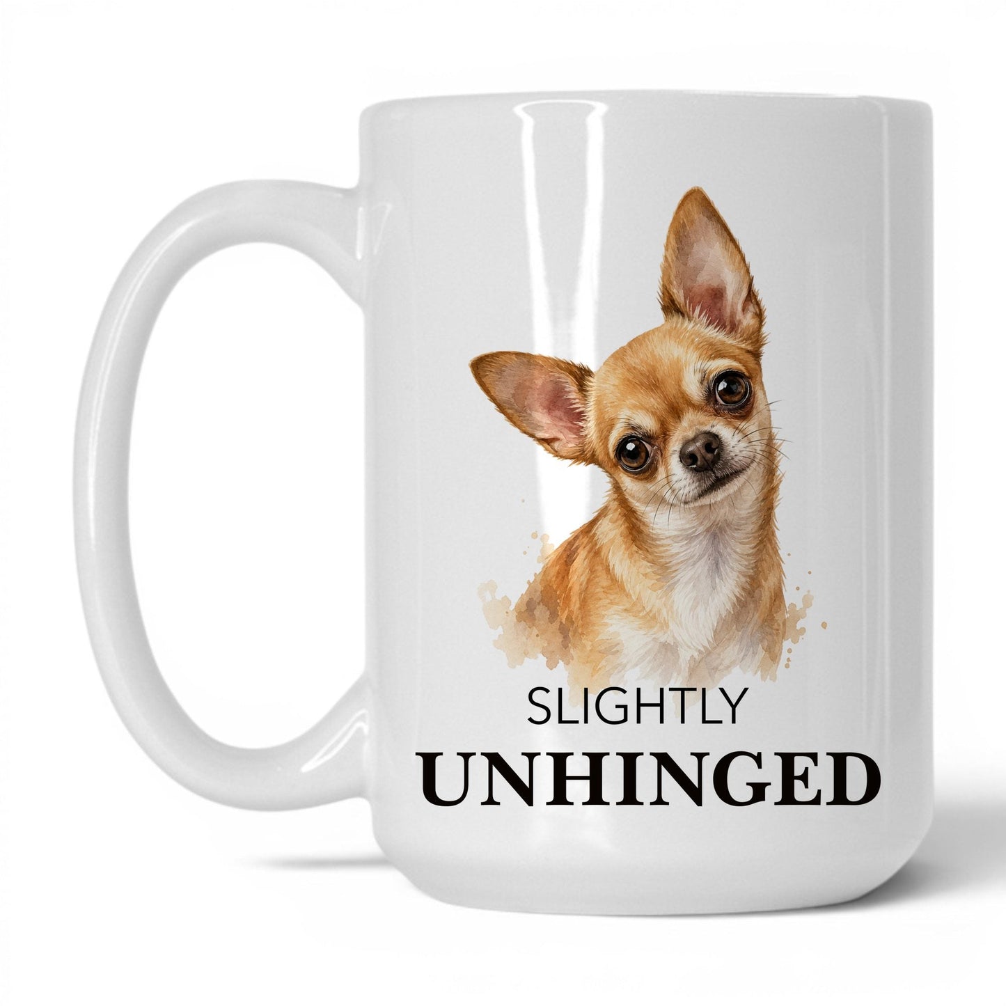 Slightly Unhinged — 15oz White coffee mug