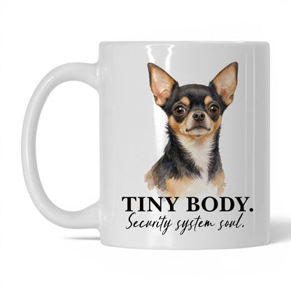Tiny Body. Security System Soul — 11oz White coffee mug