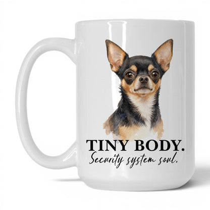 Tiny Body. Security System Soul — 15oz White coffee mug