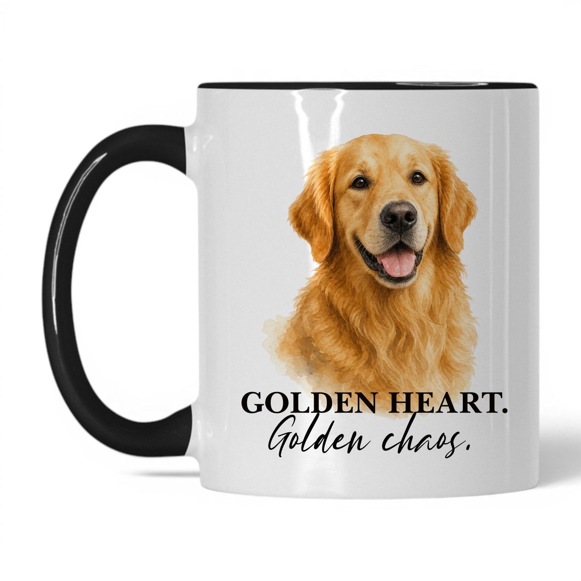 Golden Heart. Golden Chaos — 11oz White Black coffee mug