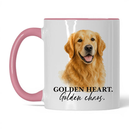 Golden Heart. Golden Chaos — 11oz White Pink coffee mug