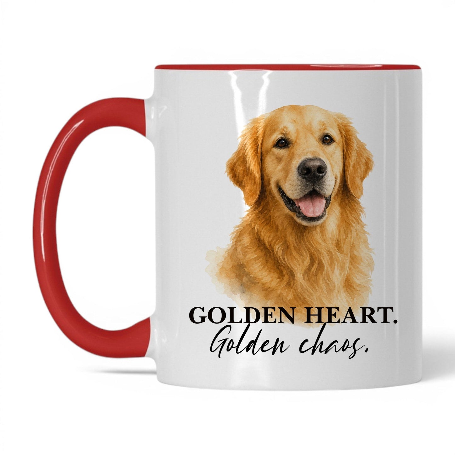 Golden Heart. Golden Chaos — 11oz White Red coffee mug