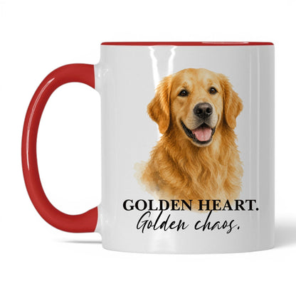 Golden Heart. Golden Chaos — 11oz White Red coffee mug