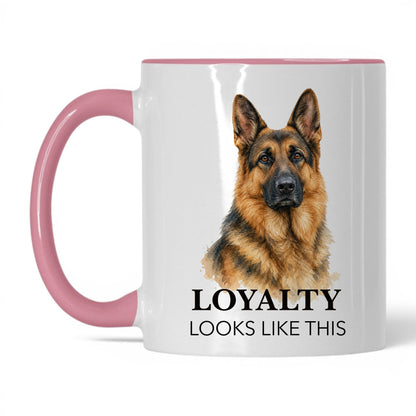 Loyalty Looks Like This — 11oz White Pink coffee mug