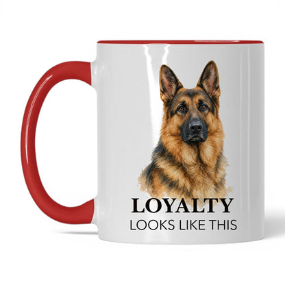 Loyalty Looks Like This — 11oz White Red coffee mug