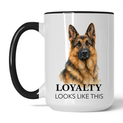Loyalty Looks Like This — 15oz White/Black coffee mug