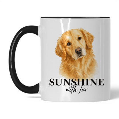 Sunshine with Fur — 11oz White Black coffee mug