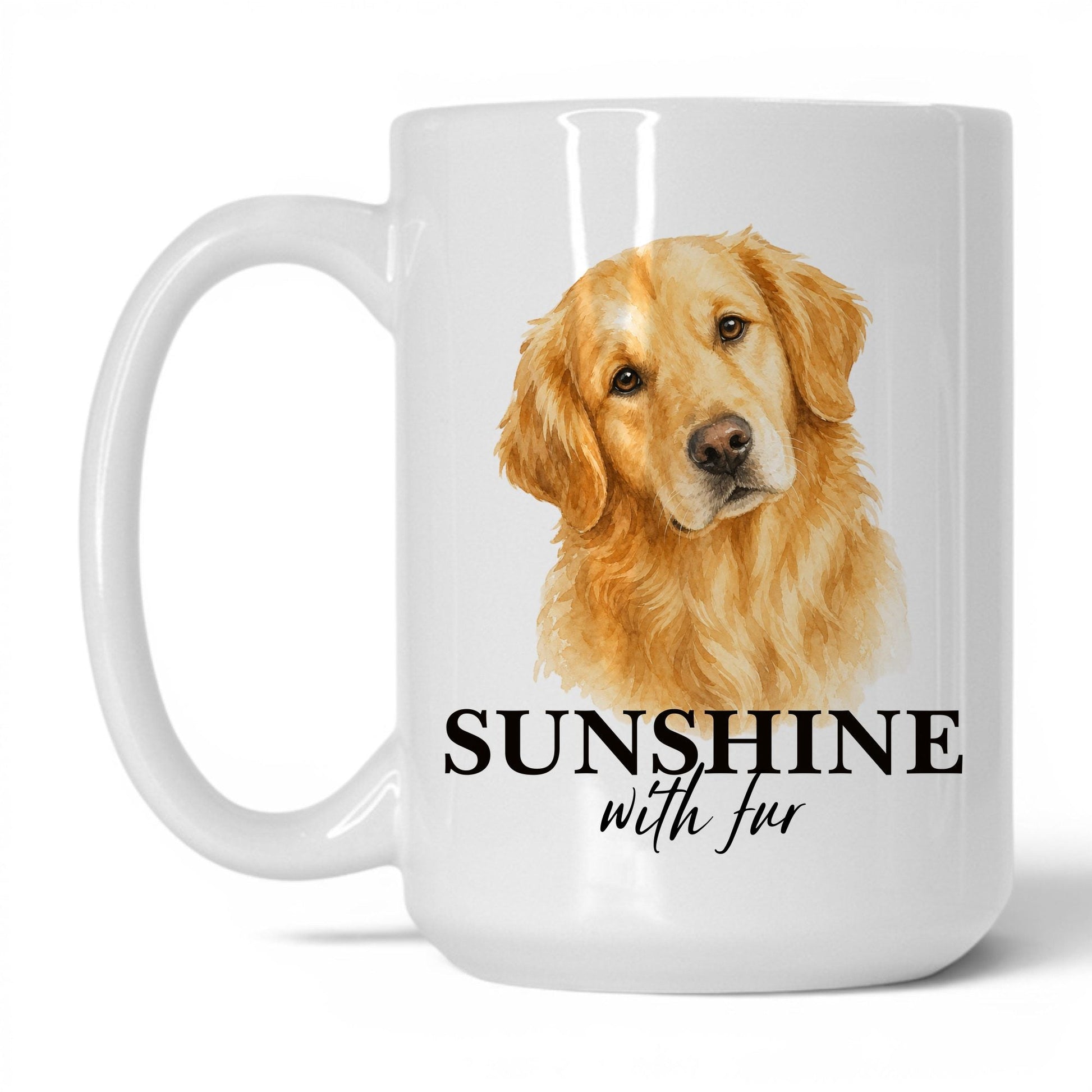 Sunshine with Fur — 15oz White coffee mug