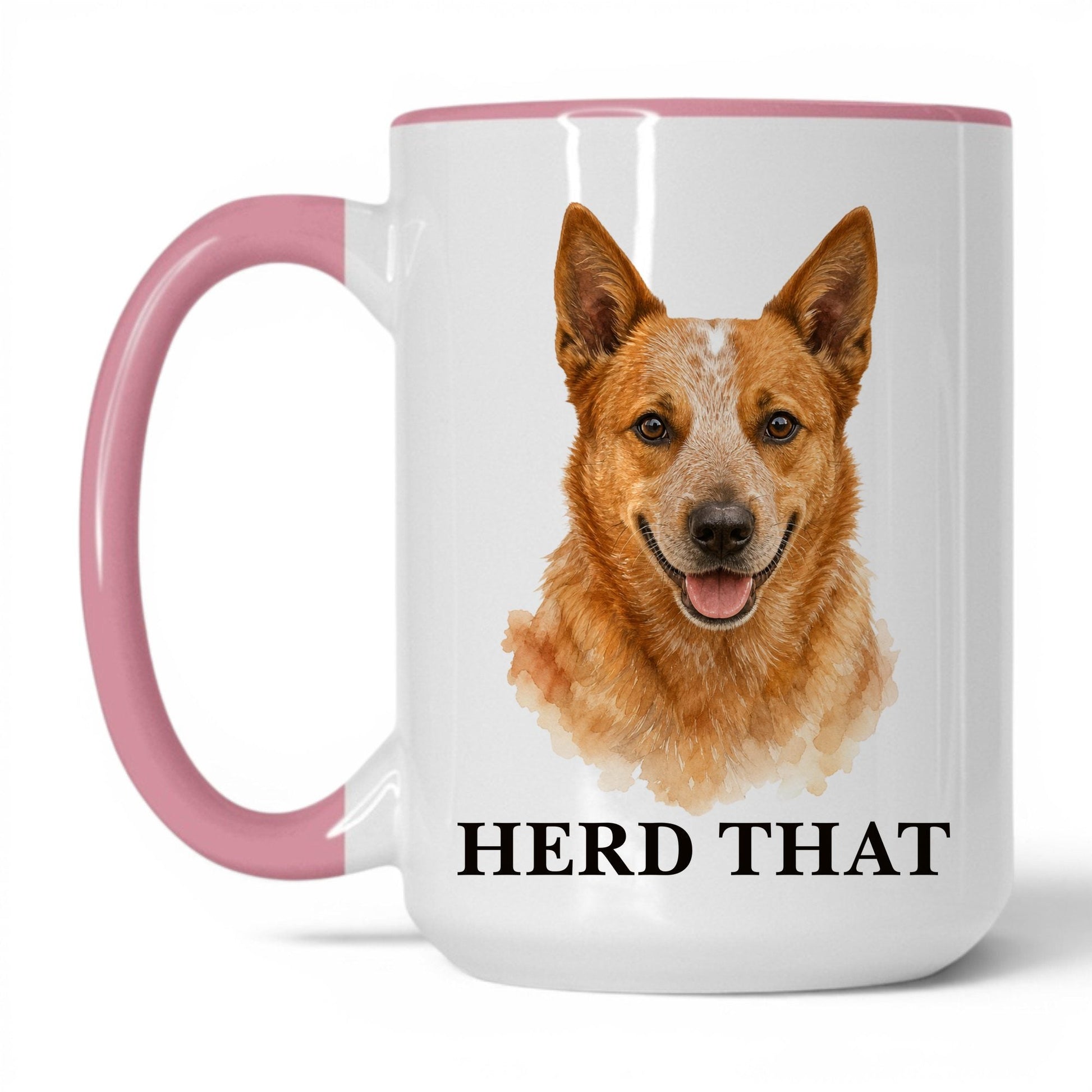 Herd That — 15oz White Pink coffee mug
