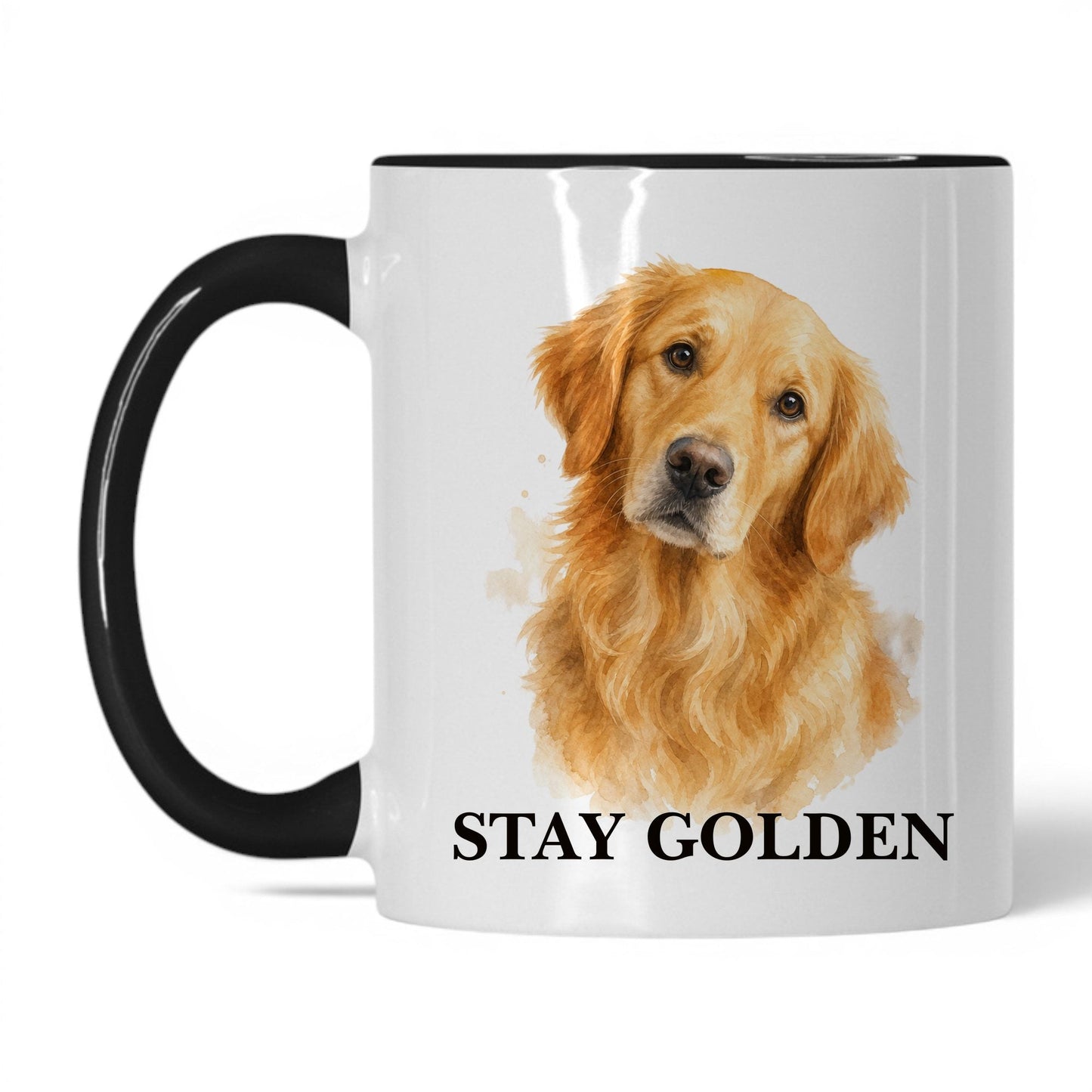 Stay Golden — 11oz White Black coffee mug