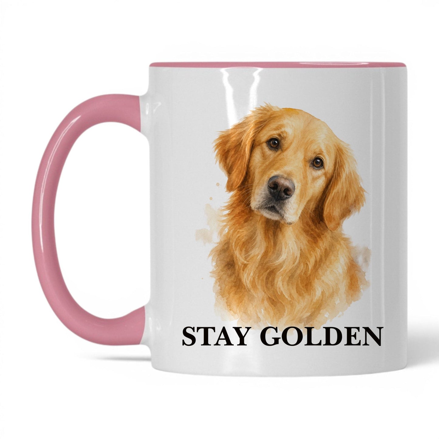 Stay Golden — 11oz White Pink coffee mug