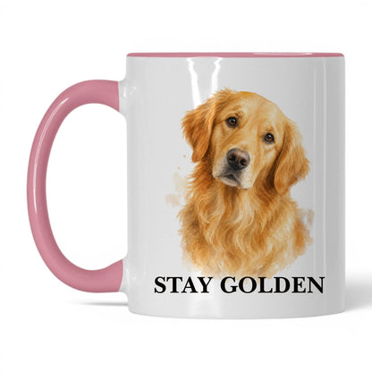 Stay Golden — 11oz White Pink coffee mug