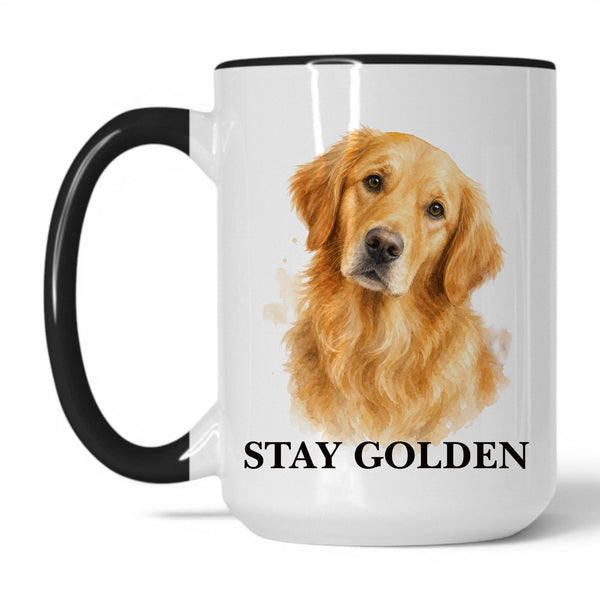Stay Golden — 15oz White/Black coffee mug