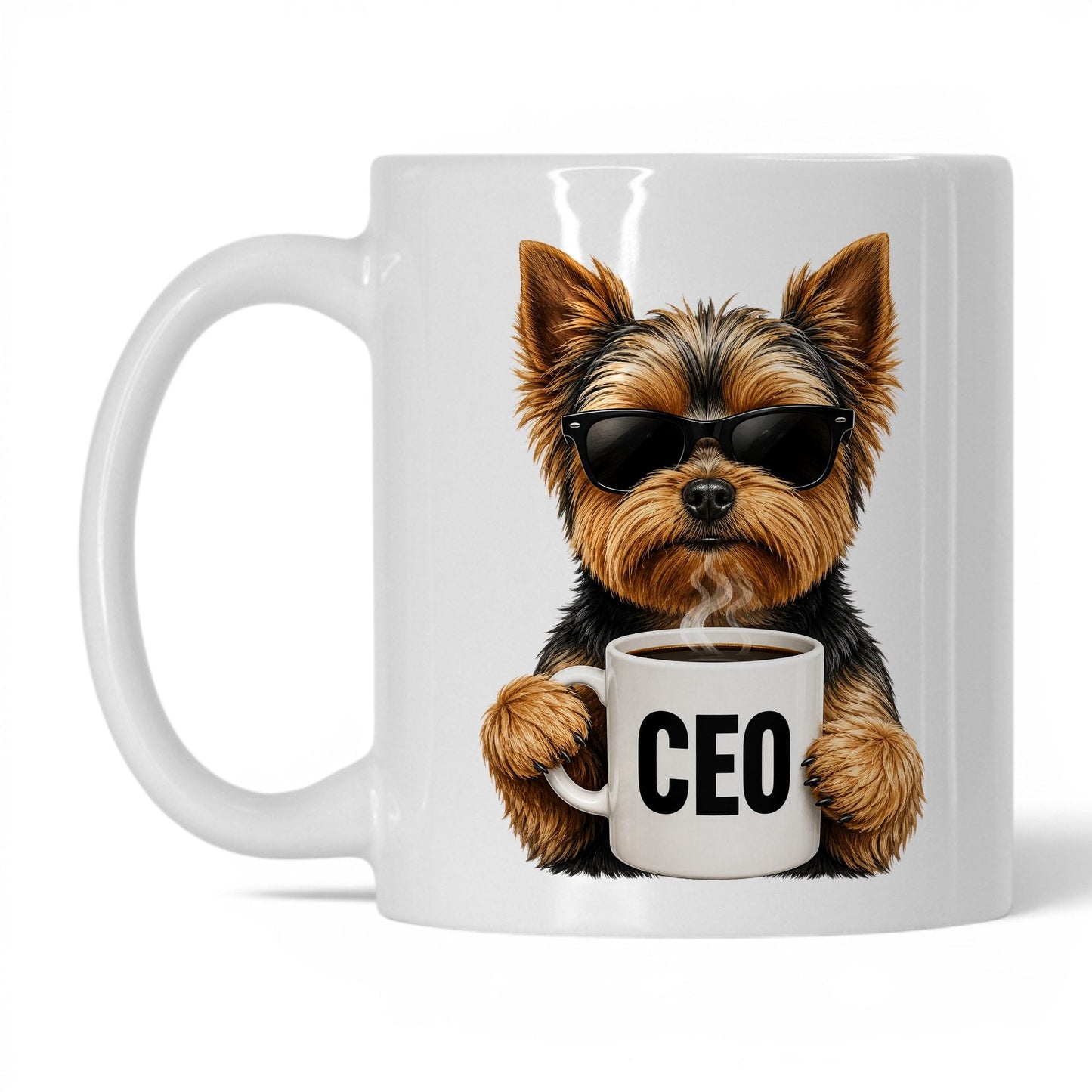 Yorkie CEO coffee mug — 11oz White