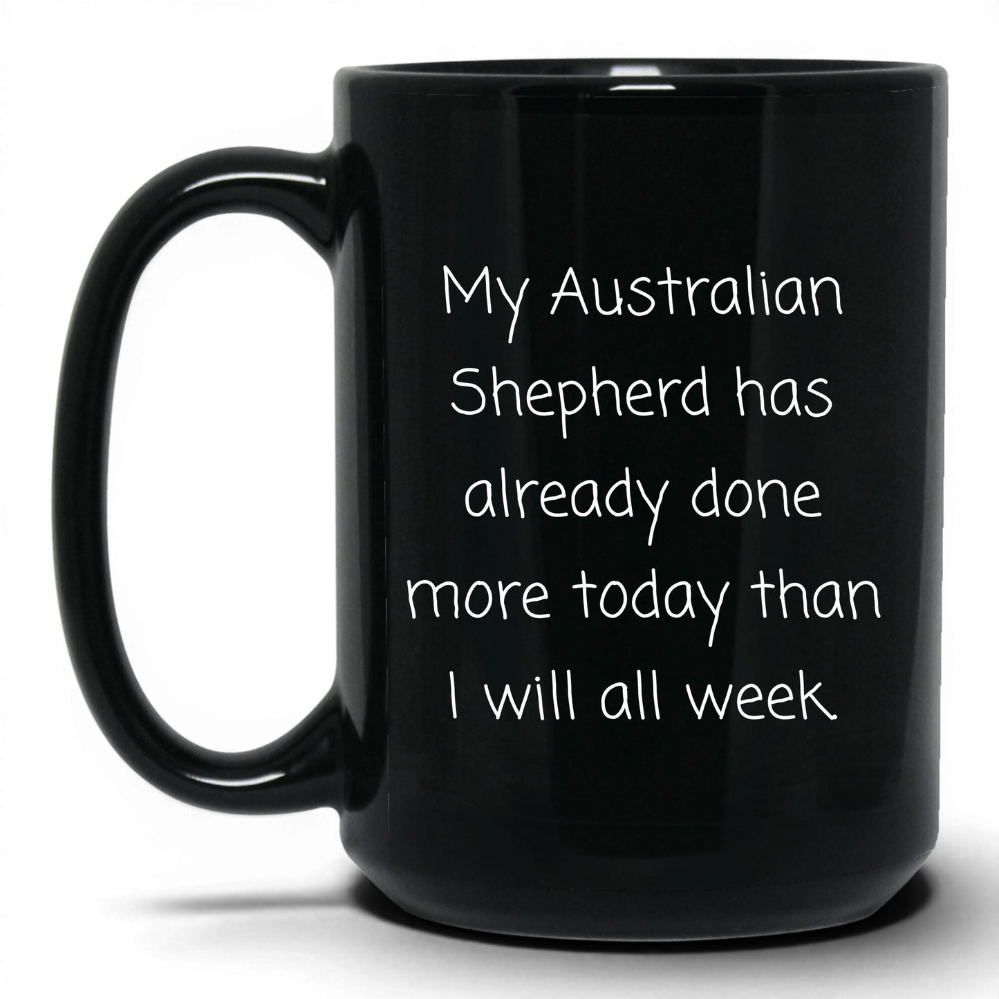 Australian Shepherd Dog Lover Coffee Mug – 15oz   Black Mug