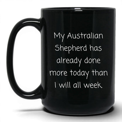 Australian Shepherd Dog Lover Coffee Mug – 15oz   Black Mug
