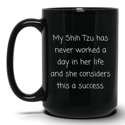 Shih Tzu Dog Mom Coffee Mug – 15oz   Black Mug